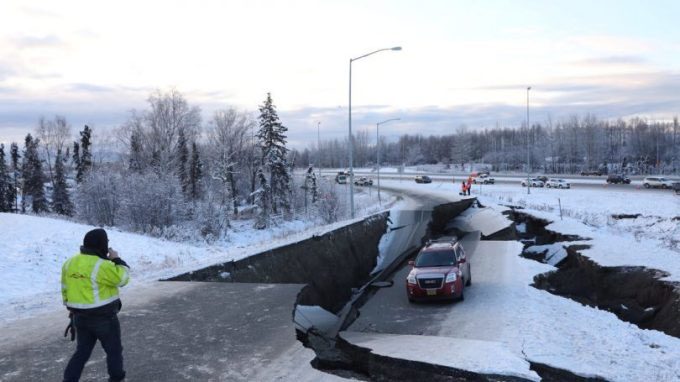 Earthquake in Alaska (USA) November 2018.