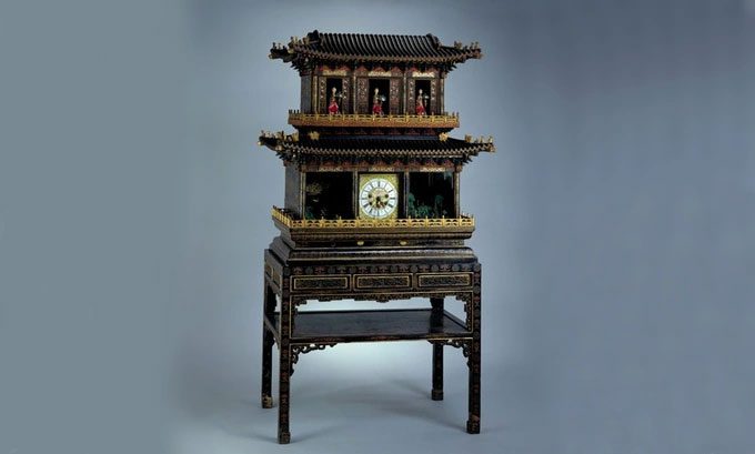 This is a representative artifact of the antique clock collection in the Palace Museum.