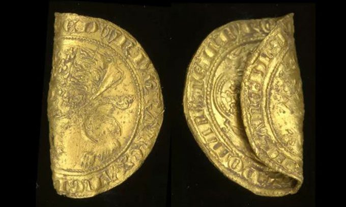 The rare leopard coin issued during the reign of King Edward III.
