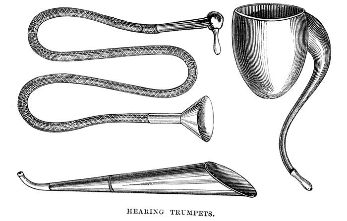 Some hearing aid devices and instruments from the 19th century