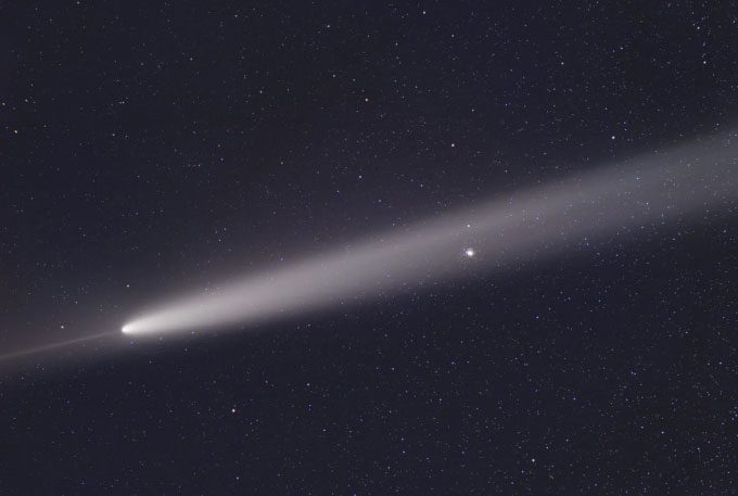 The tail of comet Tsuchinshan-ATLAS (C/2023 A3) as captured on October 14.