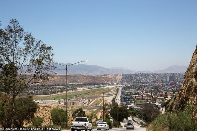 Border between San Diego, USA, and Tijuana, Mexico