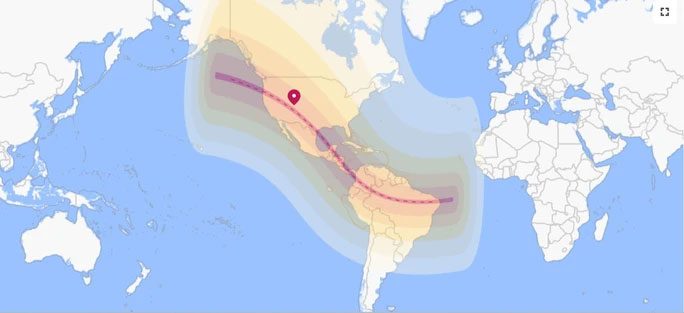 Path of the Solar Eclipse Map