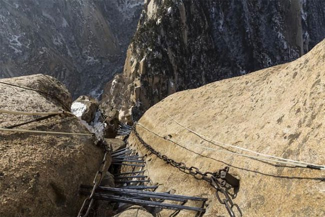 Huashan is considered the most dangerous mountain in China