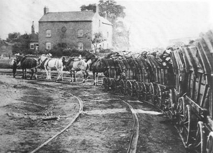 In 1550, Germans started constructing elongated tracks for horse-drawn carriages.