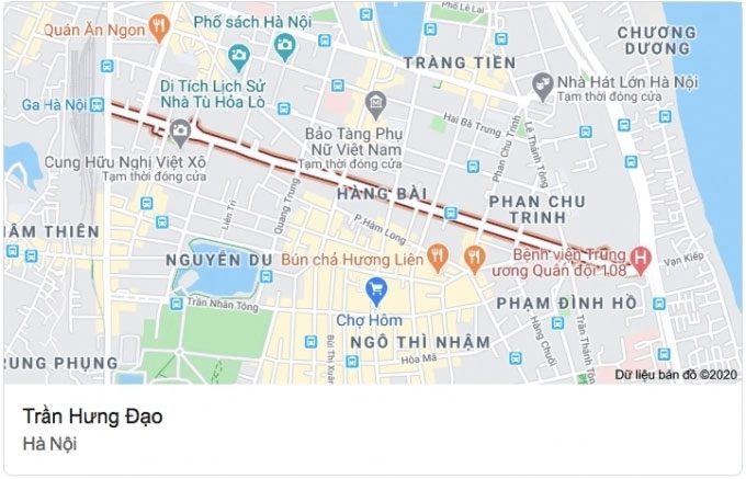 Google Maps of Trần Hưng Đạo Street.