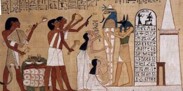 egyptian people with 2d painting style rich in similarities to modern comics 122140