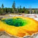 famous hot water spring changing color due to tan tien mineral influence of tourists 136904