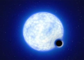 first time discovery of a sinking black hole near earth 121809