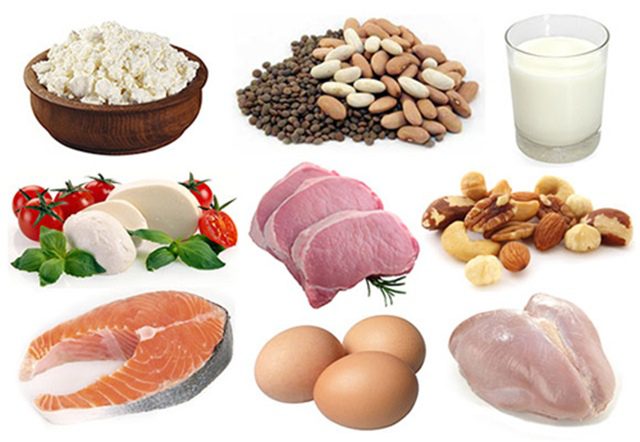 Protein-rich foods found in meat, fish, beans, sprouts, and nuts.