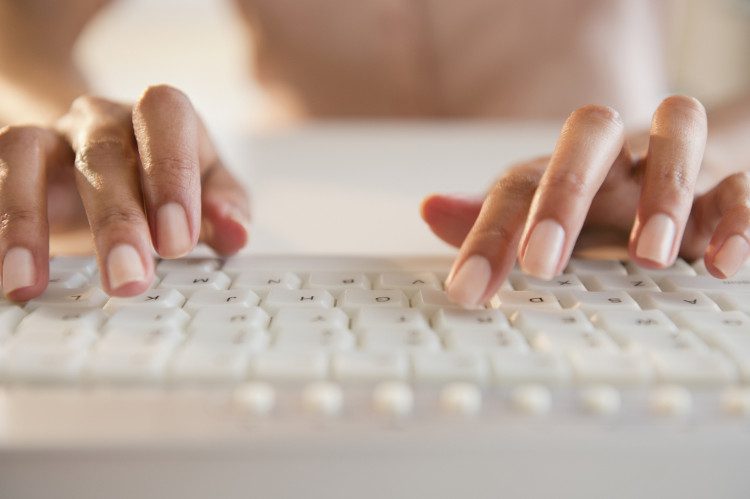 The ten-finger typing method, regarded as the most appropriate and fastest technique.