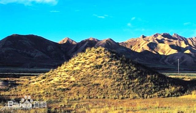 One of the tallest mounds of the Tibetan Royal Tomb Complex.