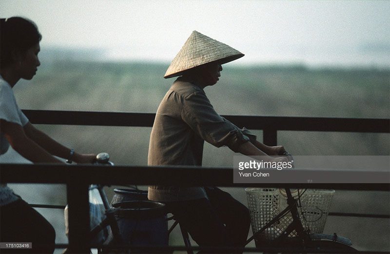 On Long Bien Bridge.