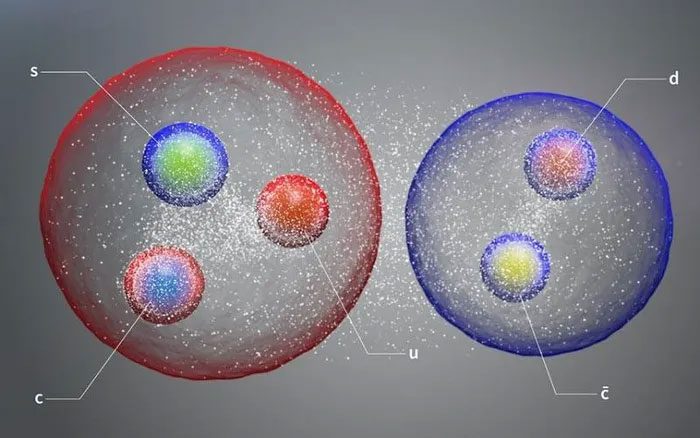 New pentaquark illustrated as a pair of standard hadrons linked together