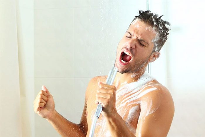 Songs you suddenly sing in the shower could be the songs playing in your head.