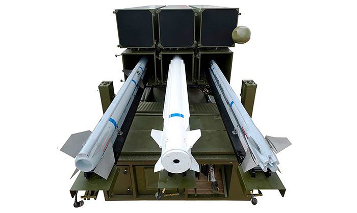 NASAMS equipped with a multi-launch rocket system