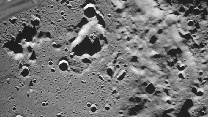 Image of Zeeman crater in the southern region of the Moon.