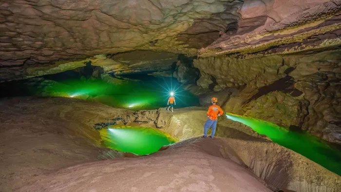 This may be a lake connected to the underground cave system.