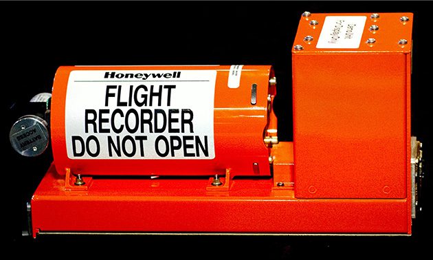 A black box from an aircraft.