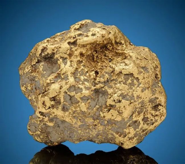 This gold nugget was found in the Alaska mining area in 1998.