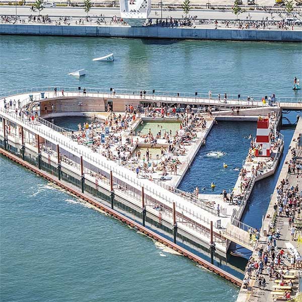 The Harbor Bath seawater pool complex.