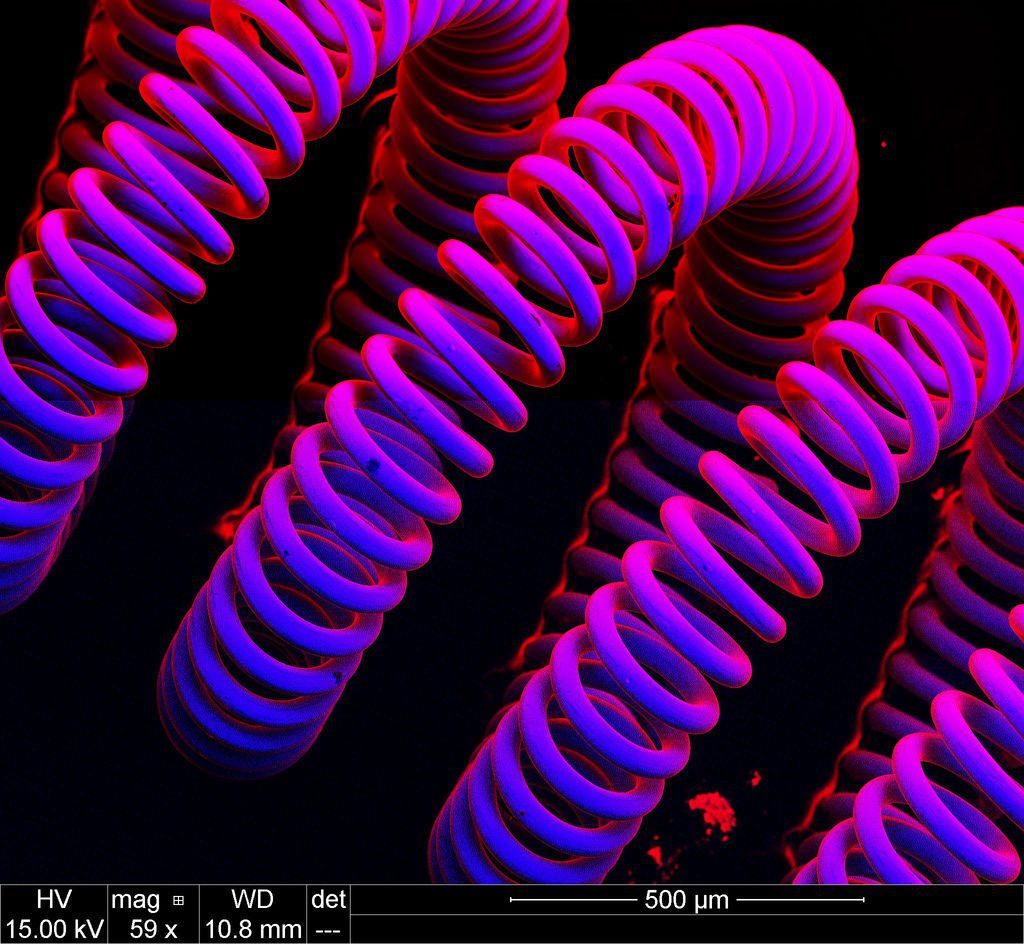 Tungsten filament in incandescent bulbs