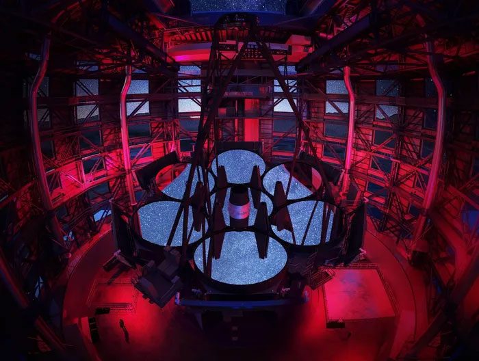 Interior image of the GMT at night.