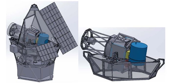 Illustration of the design of the EXCITE telescope