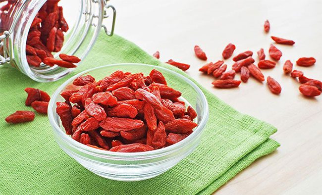 Goji berries are an excellent source of antioxidants against free radicals.