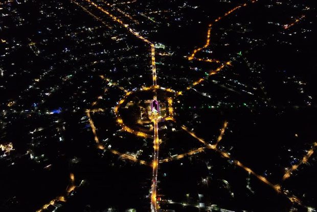 The beauty of Tân Hà village day and night from above