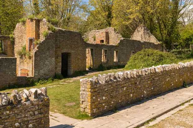 The abandoned village has become a tourist attraction