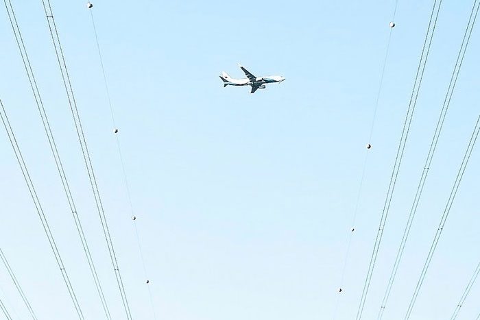 Ball installed on high-voltage power line