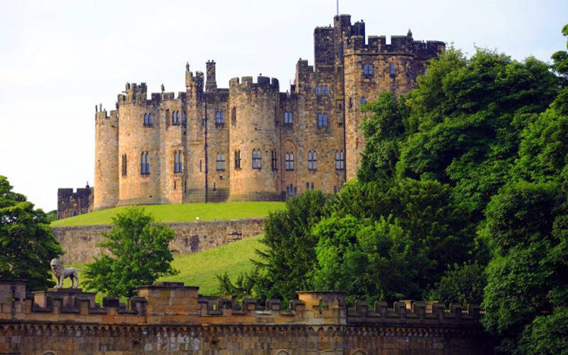 Alnwick Castle in the United Kingdom.