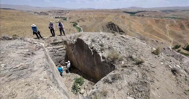 Excavation site at the summit of a 2,500-meter mountain