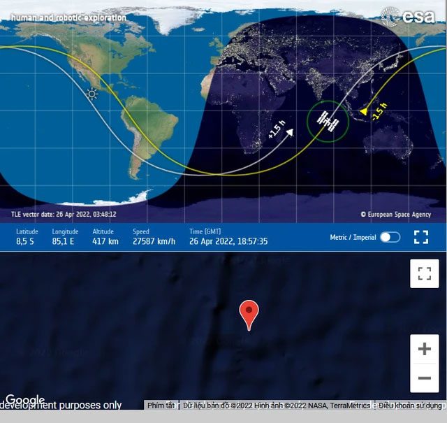 Live Space Station Tracking Map