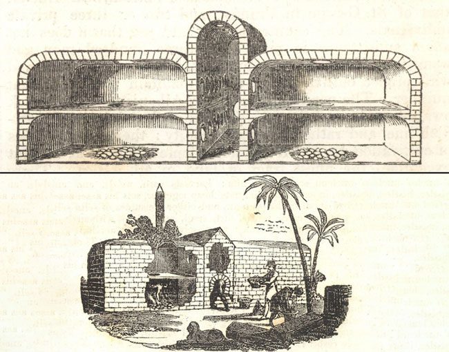 Illustration of an ancient Egyptian incubator