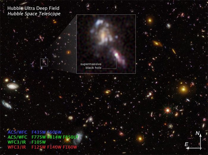 A blinking black hole detected in Hubble data