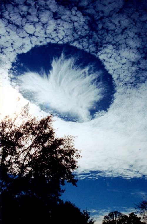 Fallstreak holes may signal global climate change issues