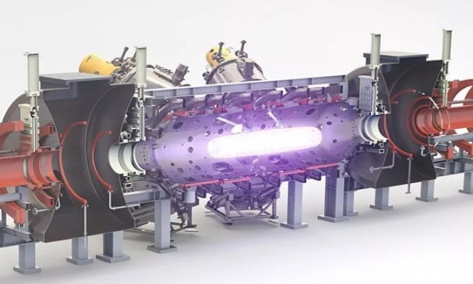 The Norman fusion reactor reaches plasma temperatures of up to 75 million degrees Celsius.