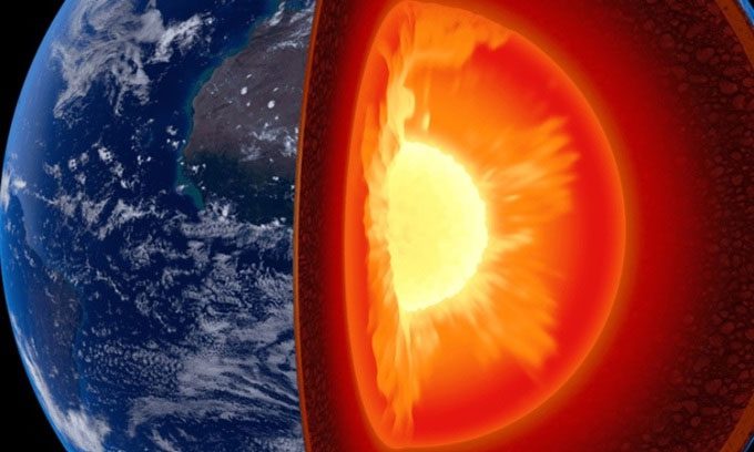 Simulation of the Earth's core.