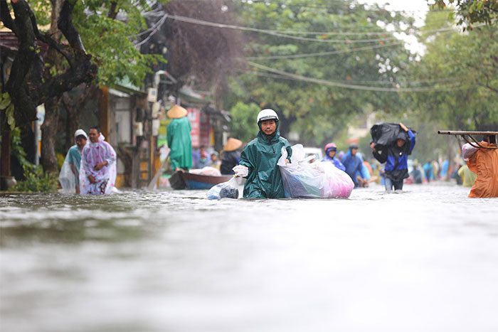 Polluted water after rain contains many disease-causing bacteria.