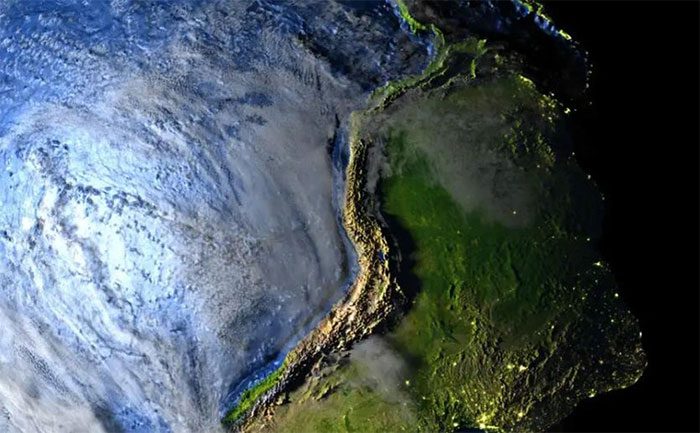 "The Cold Tongue" of the Pacific is a cold ocean current flowing from Ecuador