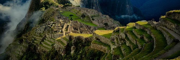 A panoramic view of Machu Picchu