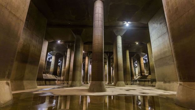 Japan's Largest Underground Flood Prevention Facility