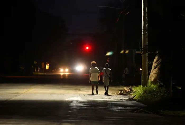 Cuban people living in blackout