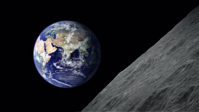 Earth seen from the Moon