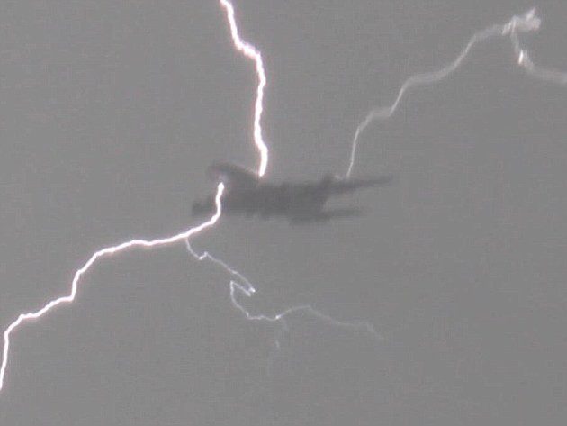 Lightning striking an aircraft can cause temporary blindness for pilots.