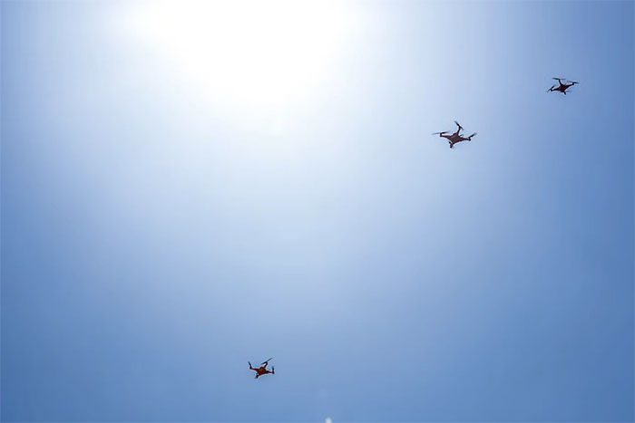 Drones being demonstrated at Puckapunyal