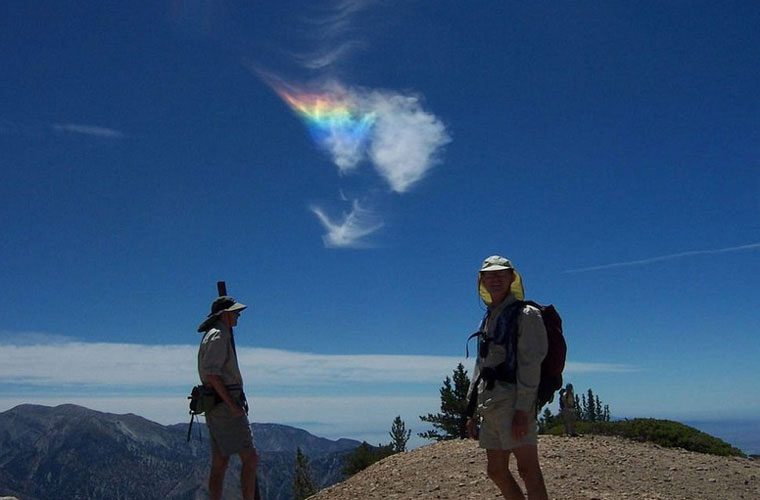 Rare and enchanting rainbow clouds