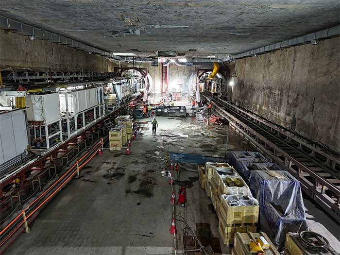 After the first TBM excavates 240m, the second TBM named 'Daring' will begin operation.